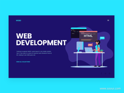 Web開發著陸頁UI設計作品網頁設計官網.